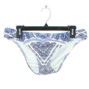 Victorias Secret Womens Swimsuit Knockout Bikini Bottom Blue Size Large GH